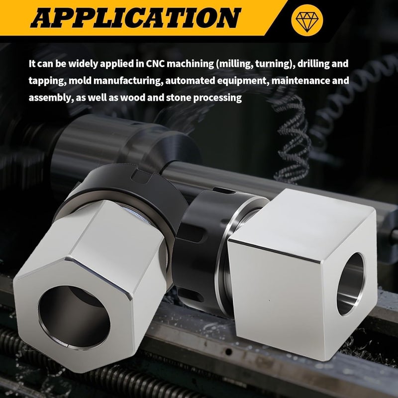 Jecoupoon Store ER-32 Collet Chucks Block Set of Square and Hex Workholding Holder for CNC Machines - Image 5